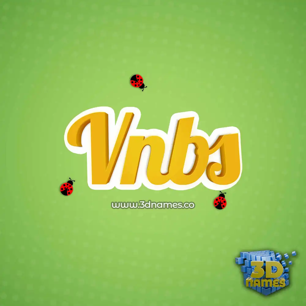 vnbs in Ladybugs style - 3D name wallpaper