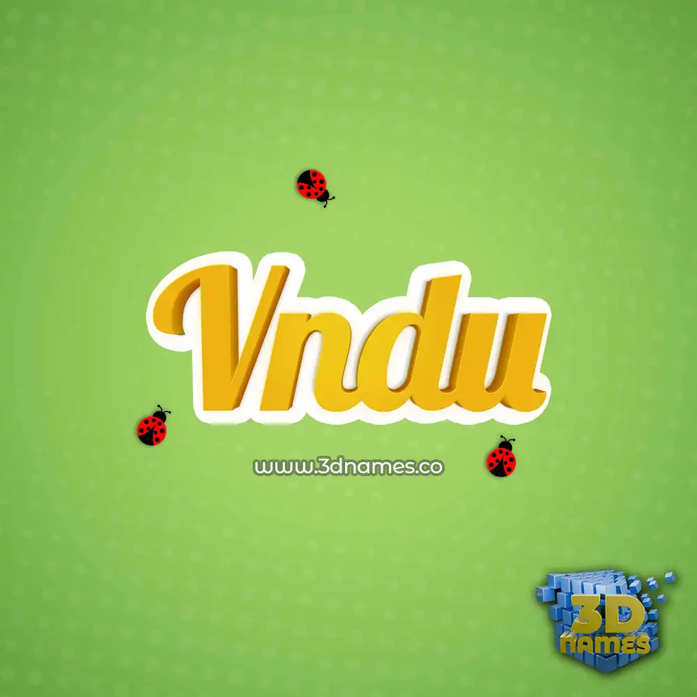 vndu in Ladybugs style - 3D name wallpaper