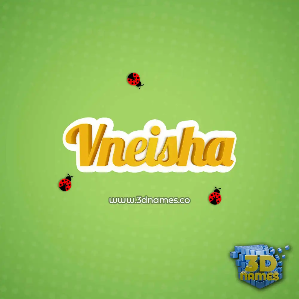 vneisha in Ladybugs style - 3D name wallpaper