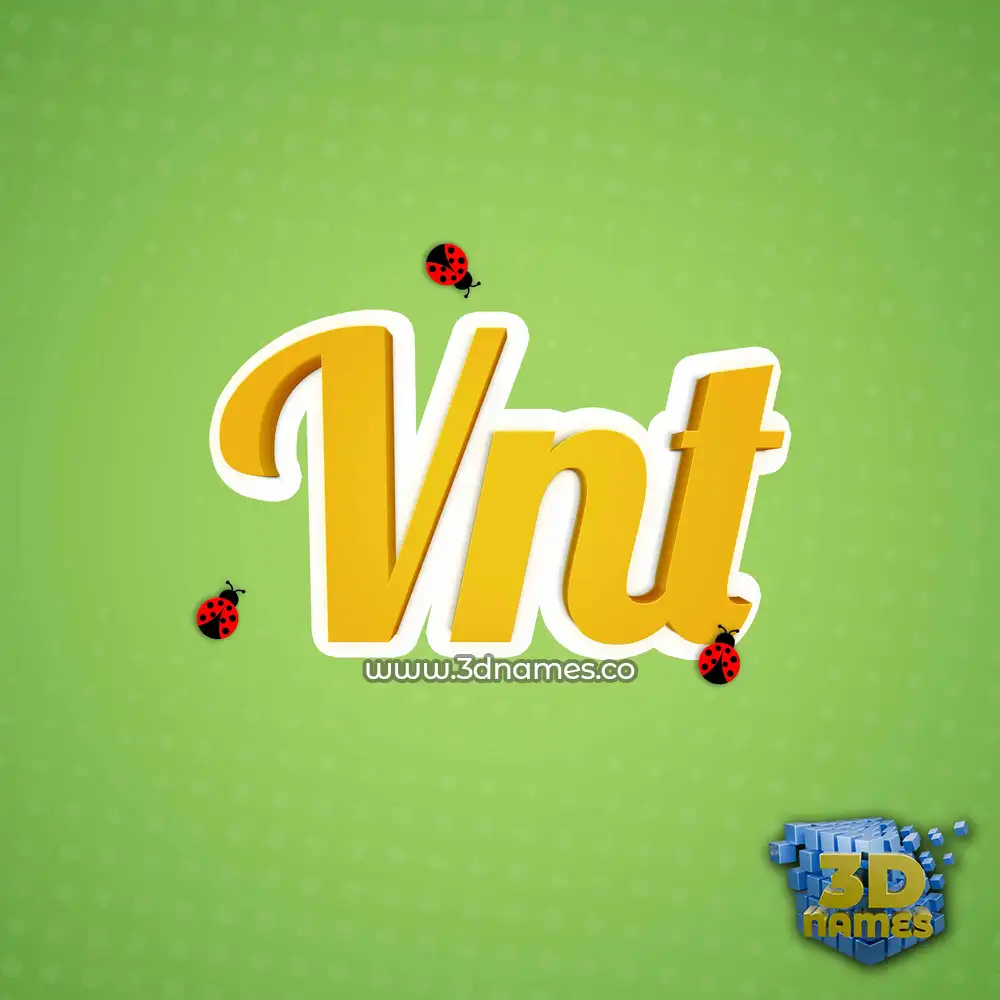 vnt in Ladybugs style - 3D name wallpaper