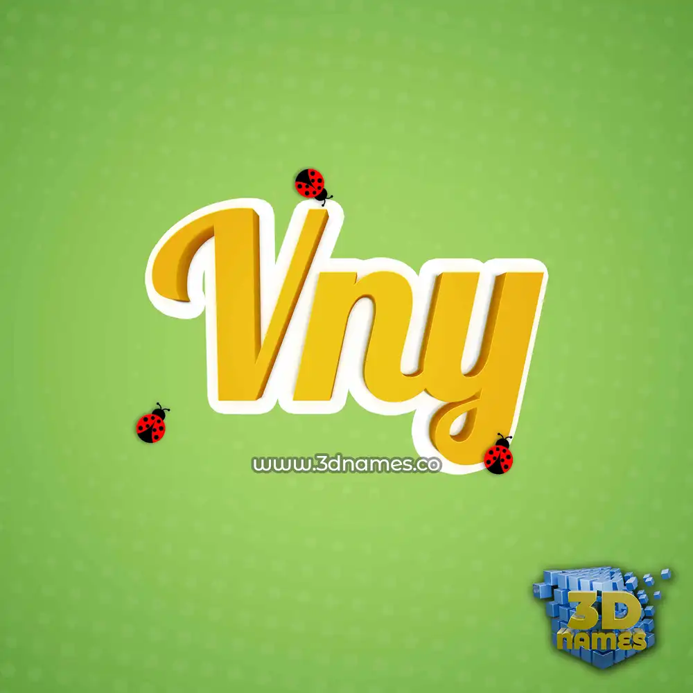 vny in Ladybugs style - 3D name wallpaper