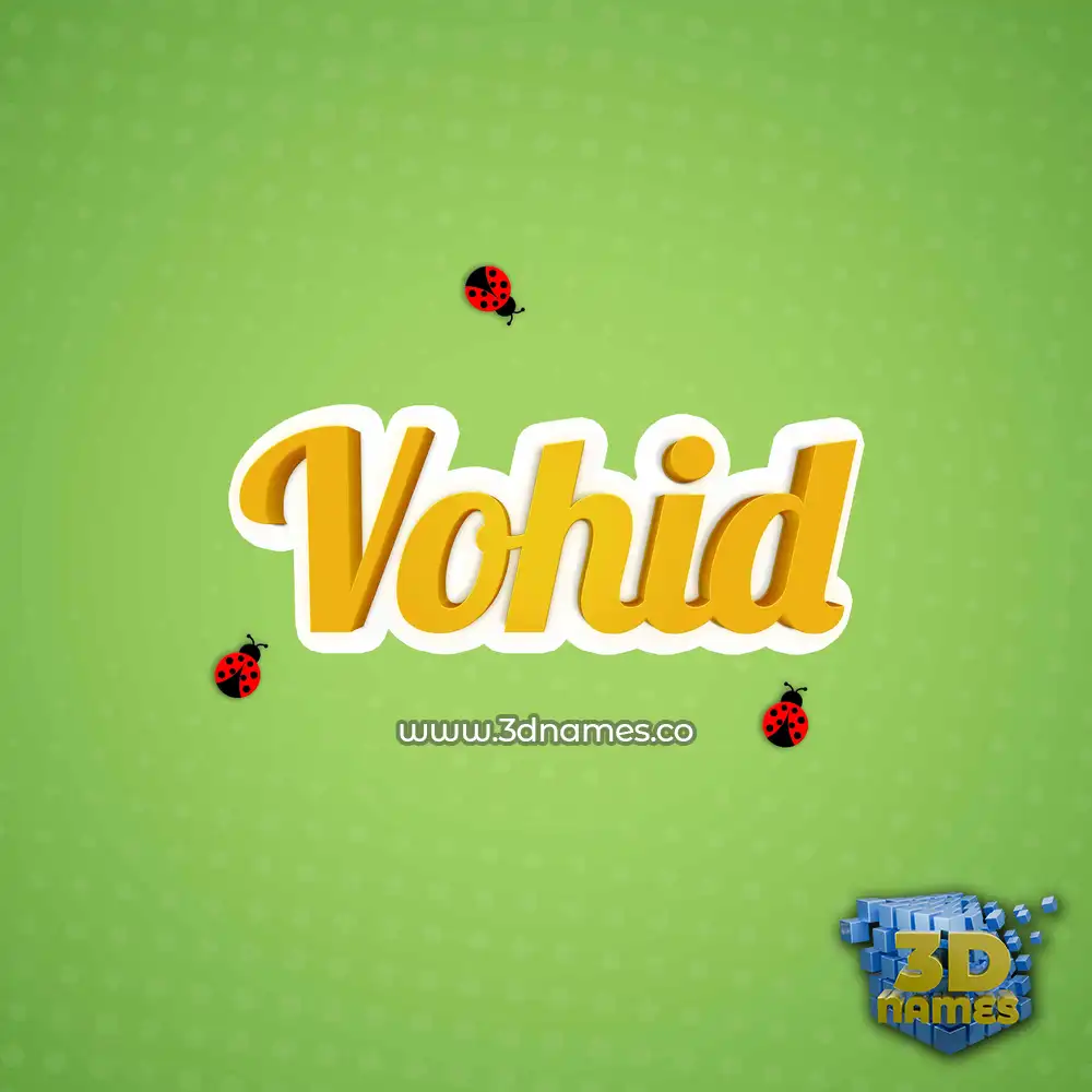 vohid in Ladybugs style - 3D name wallpaper