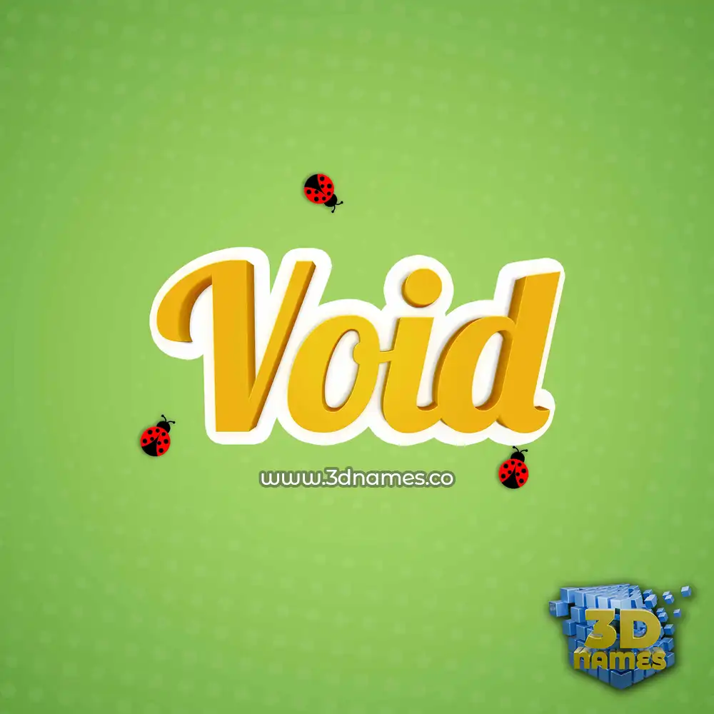 void in Ladybugs style - 3D name wallpaper