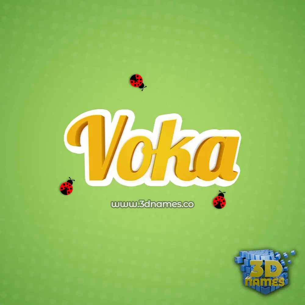 voka in Ladybugs style - 3D name wallpaper