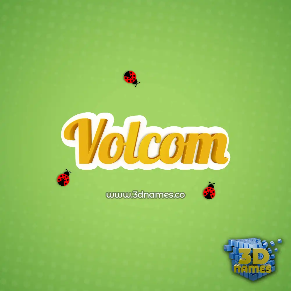 volcom in Ladybugs style - 3D name wallpaper