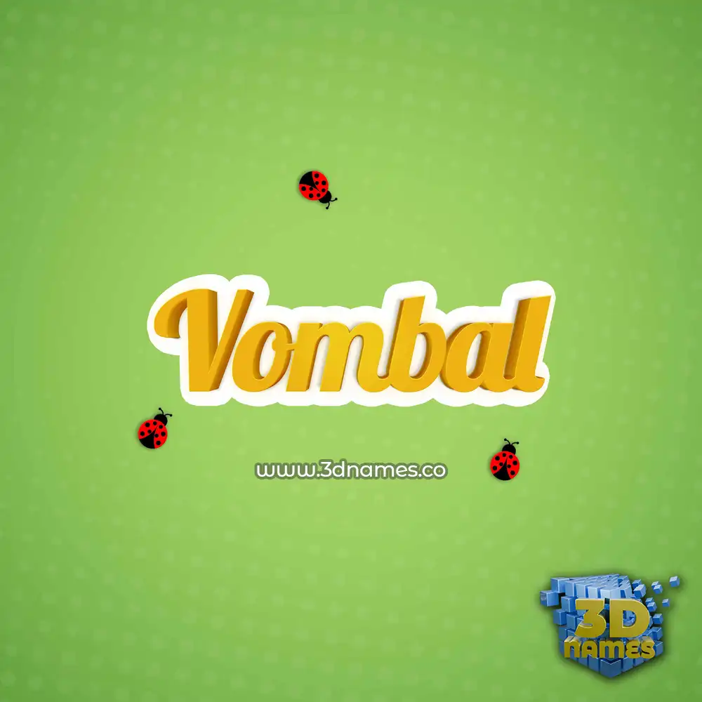 vombal in Ladybugs style - 3D name wallpaper