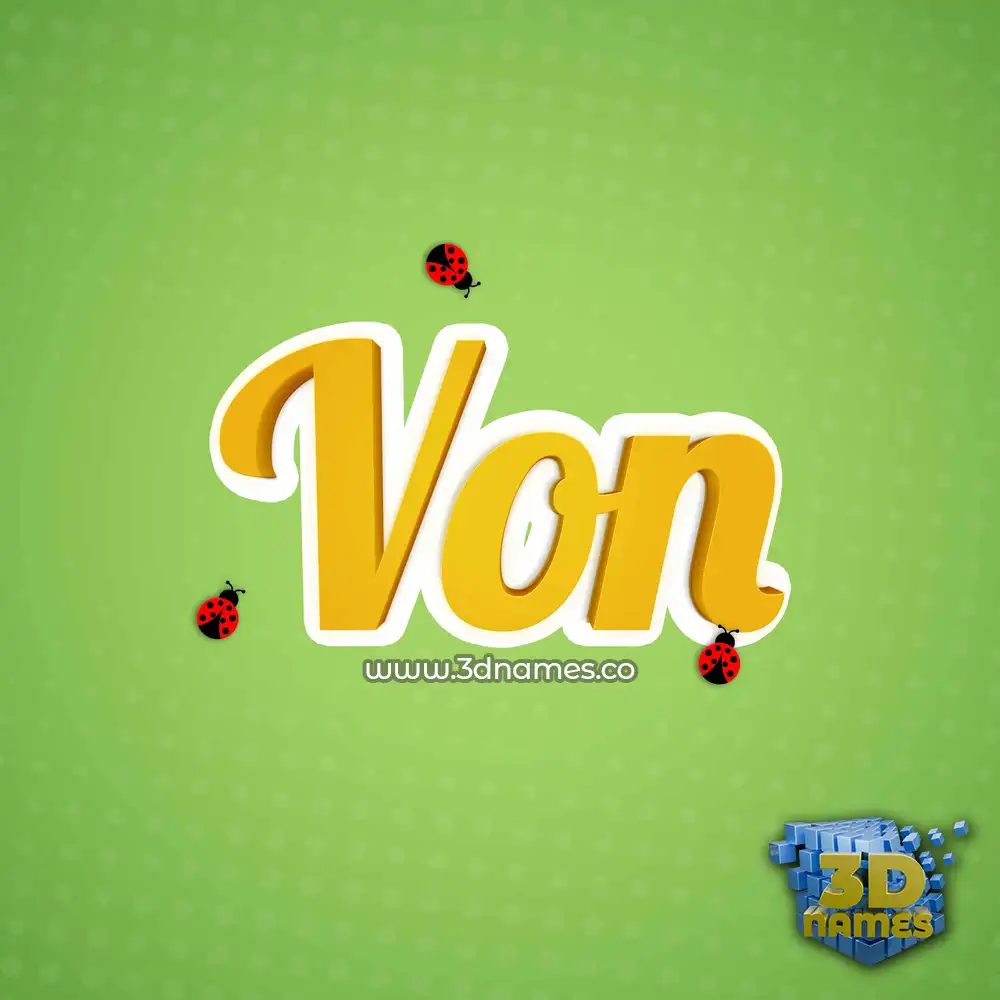 von in Ladybugs style - 3D name wallpaper