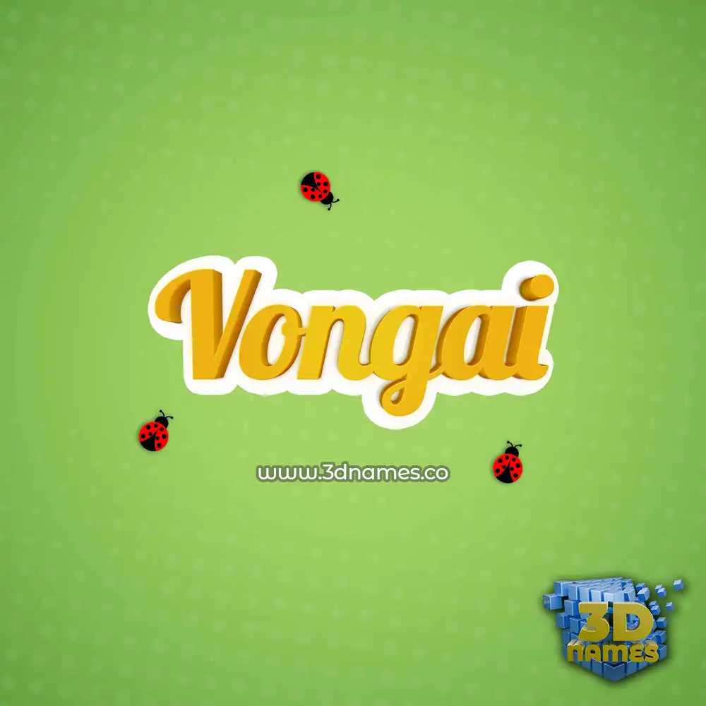 vongai in Ladybugs style - 3D name wallpaper