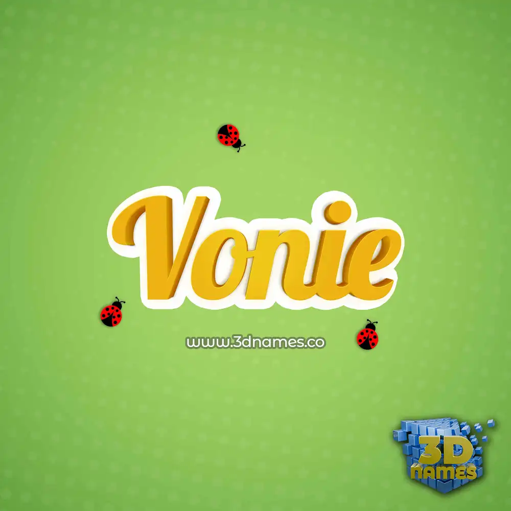 vonie in Ladybugs style - 3D name wallpaper