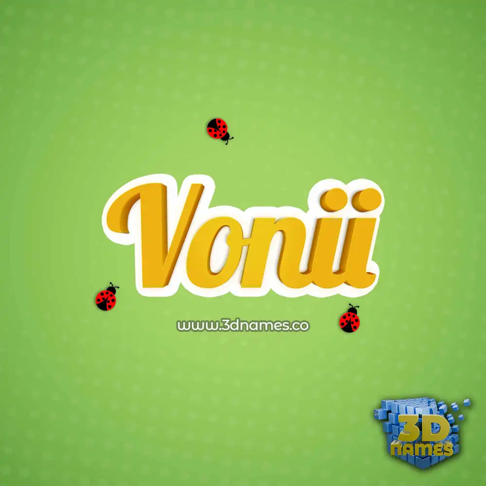 vonii in Ladybugs style - 3D name wallpaper