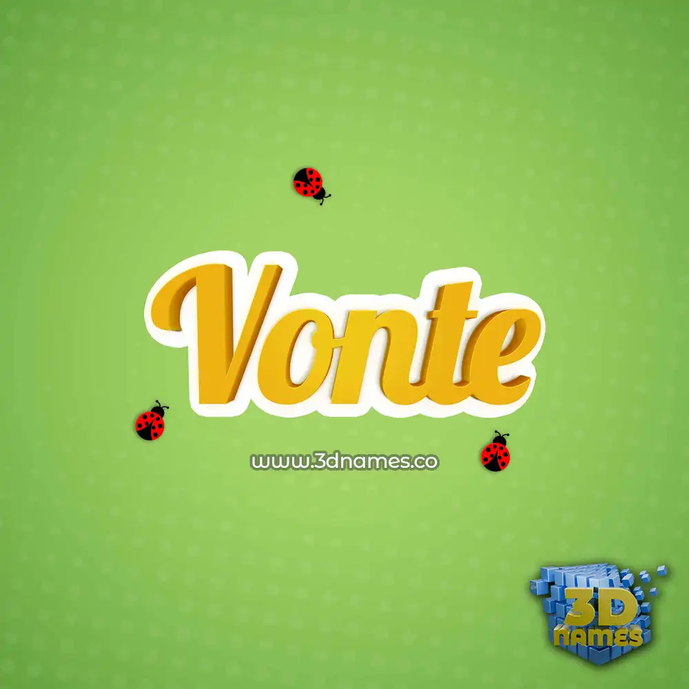 vonte in Ladybugs style - 3D name wallpaper