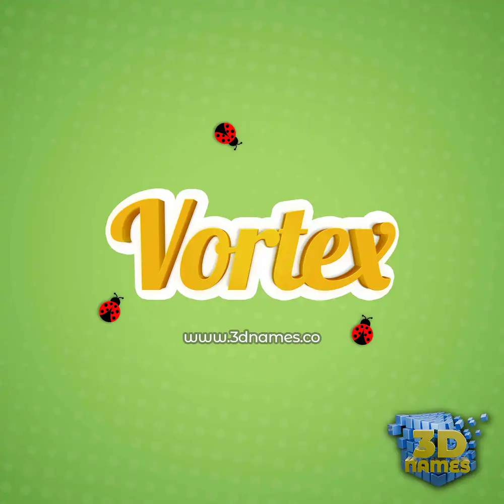 vortex in Ladybugs style - 3D name wallpaper