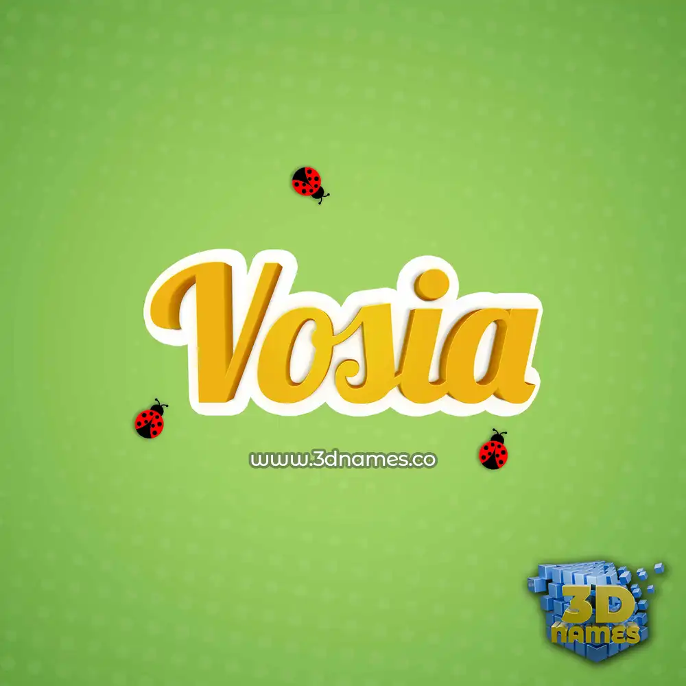 vosia in Ladybugs style - 3D name wallpaper