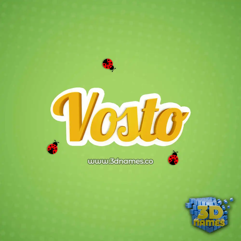 vosto in Ladybugs style - 3D name wallpaper