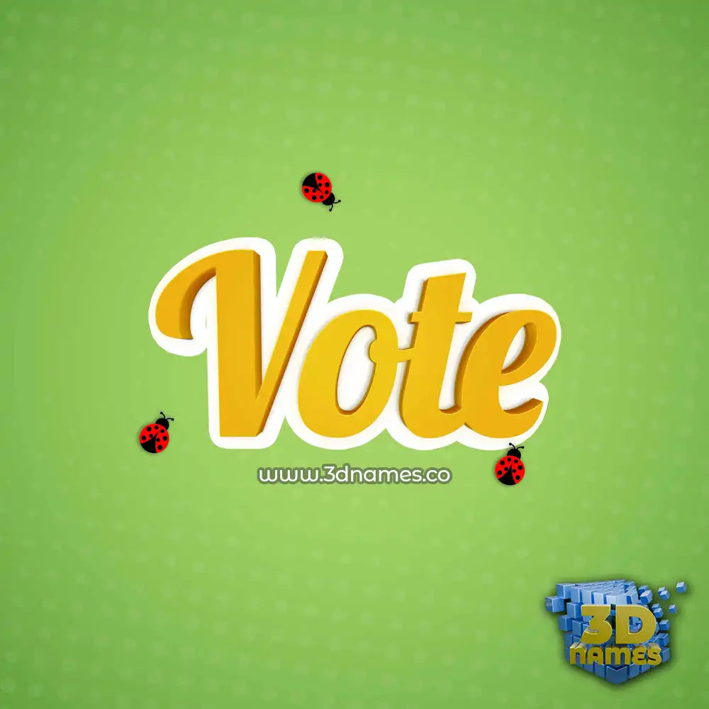 vote in Ladybugs style - 3D name wallpaper