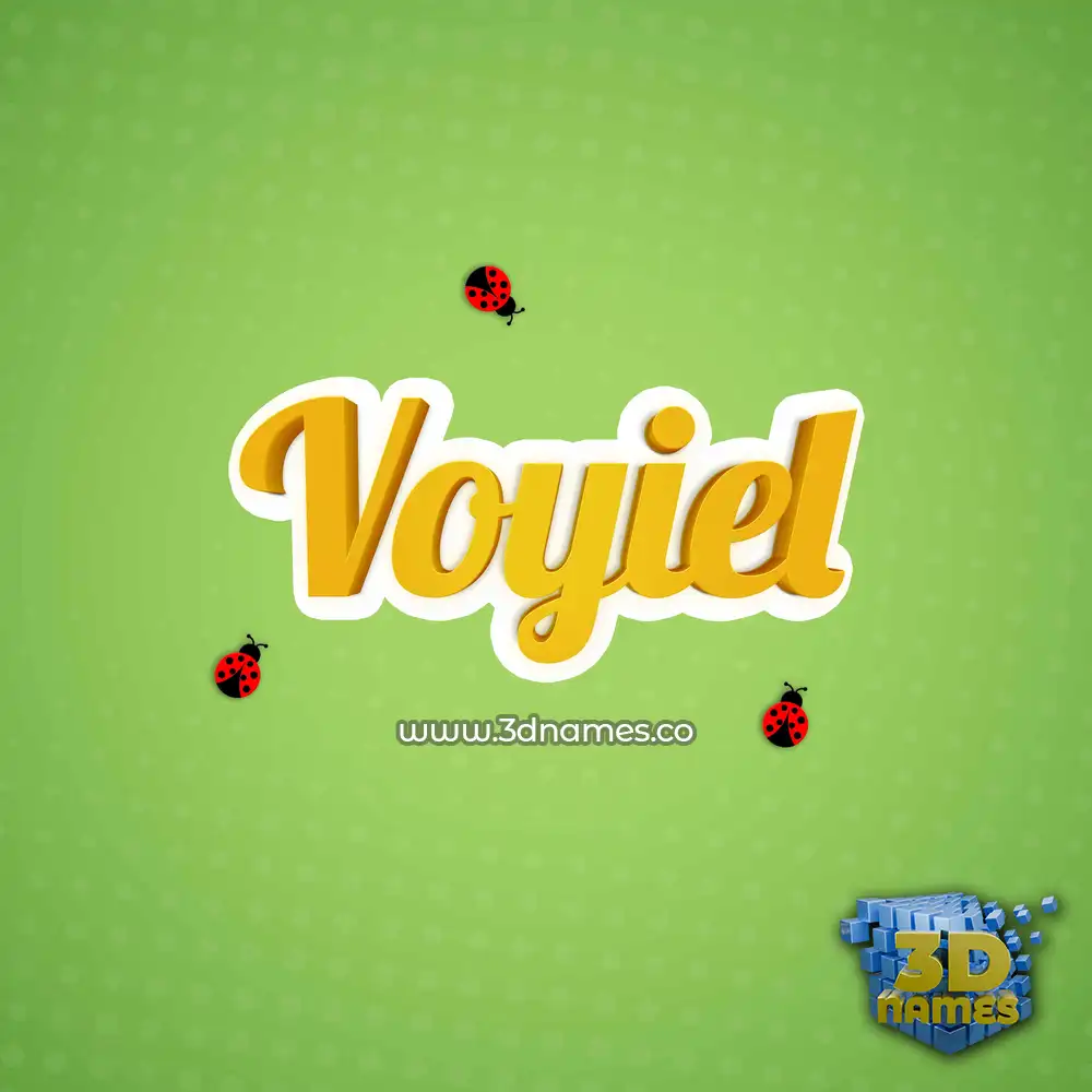 voyiel in Ladybugs style - 3D name wallpaper