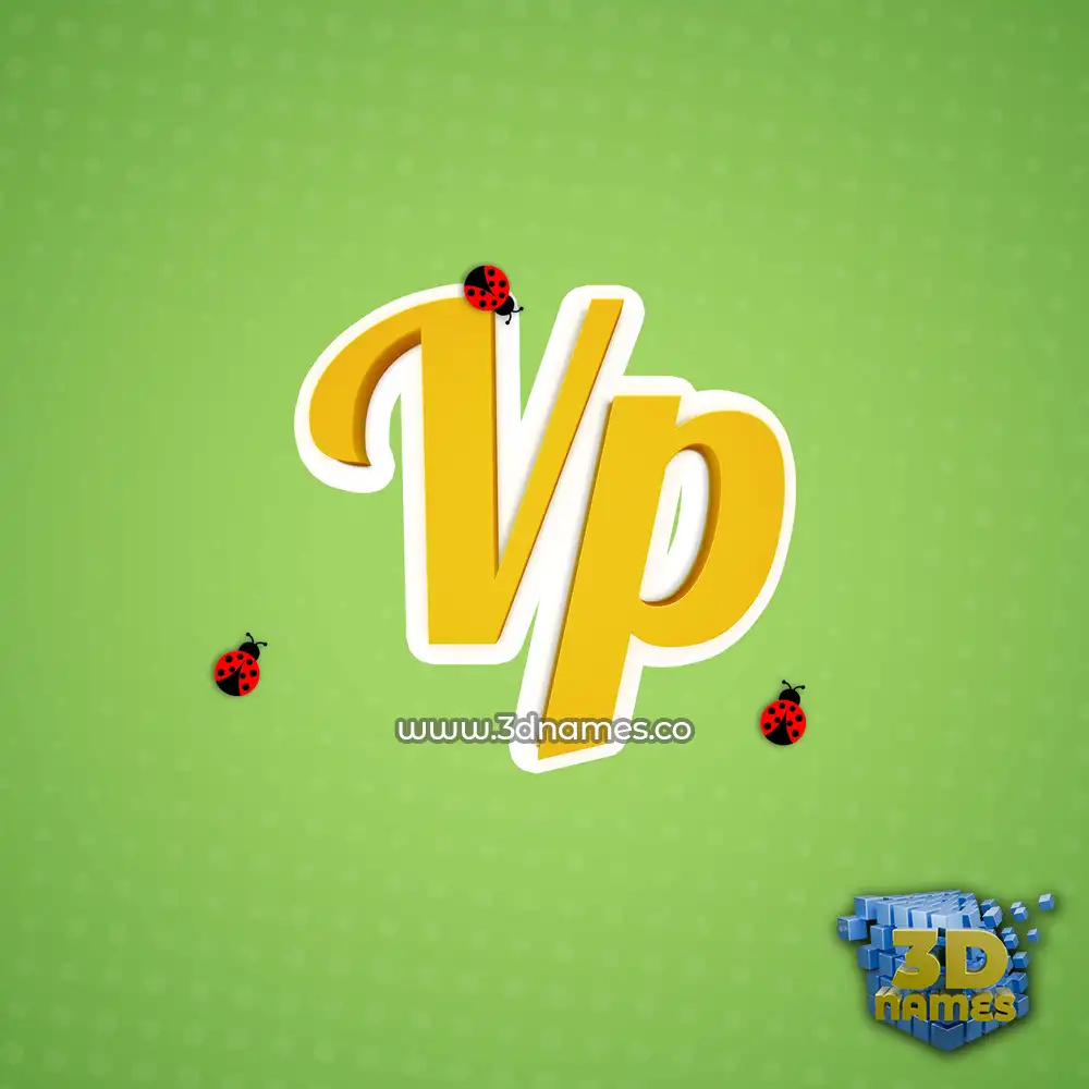 vp in Ladybugs style - 3D name wallpaper