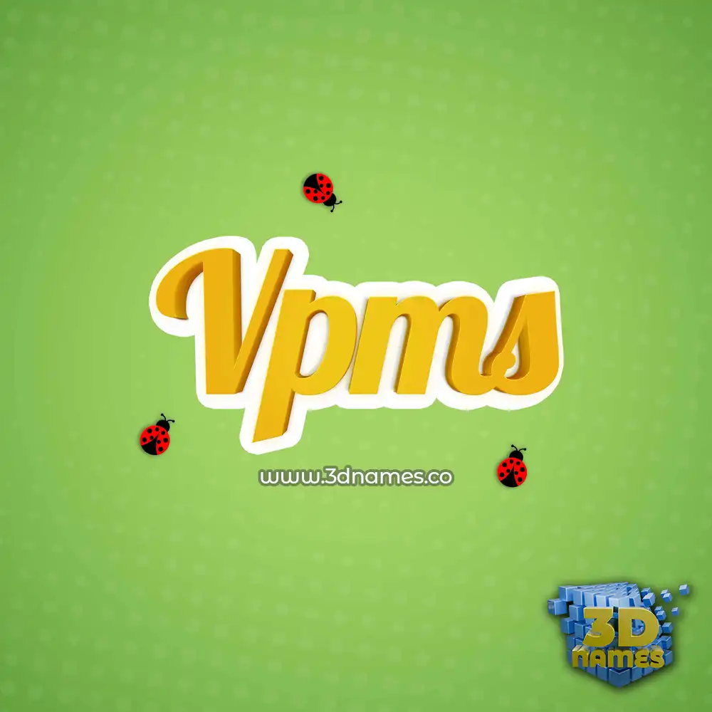 vpms in Ladybugs style - 3D name wallpaper