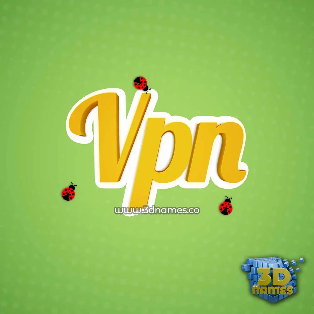 vpn in Ladybugs style - 3D name wallpaper