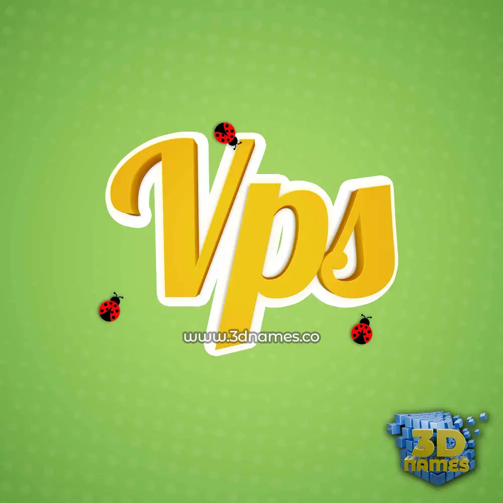 vps in Ladybugs style - 3D name wallpaper