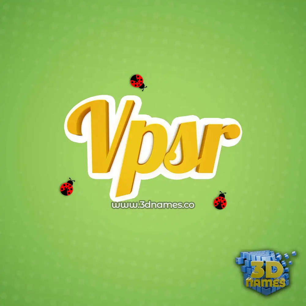 vpsr in Ladybugs style - 3D name wallpaper