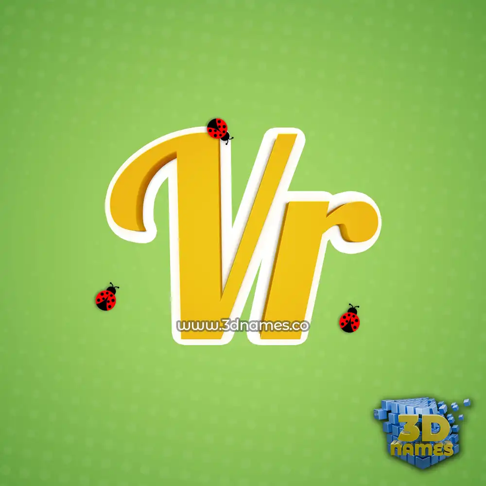 vr in Ladybugs style - 3D name wallpaper