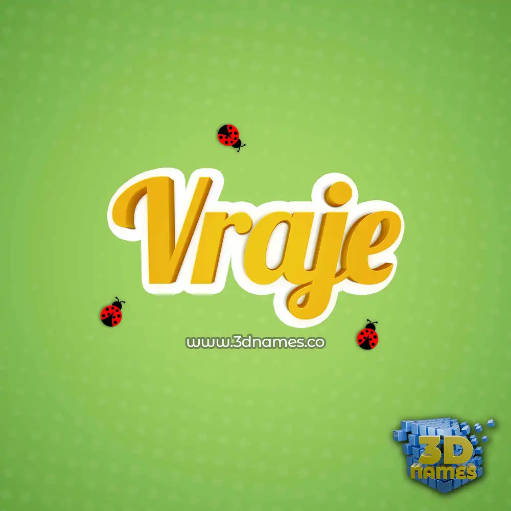 vraje in Ladybugs style - 3D name wallpaper