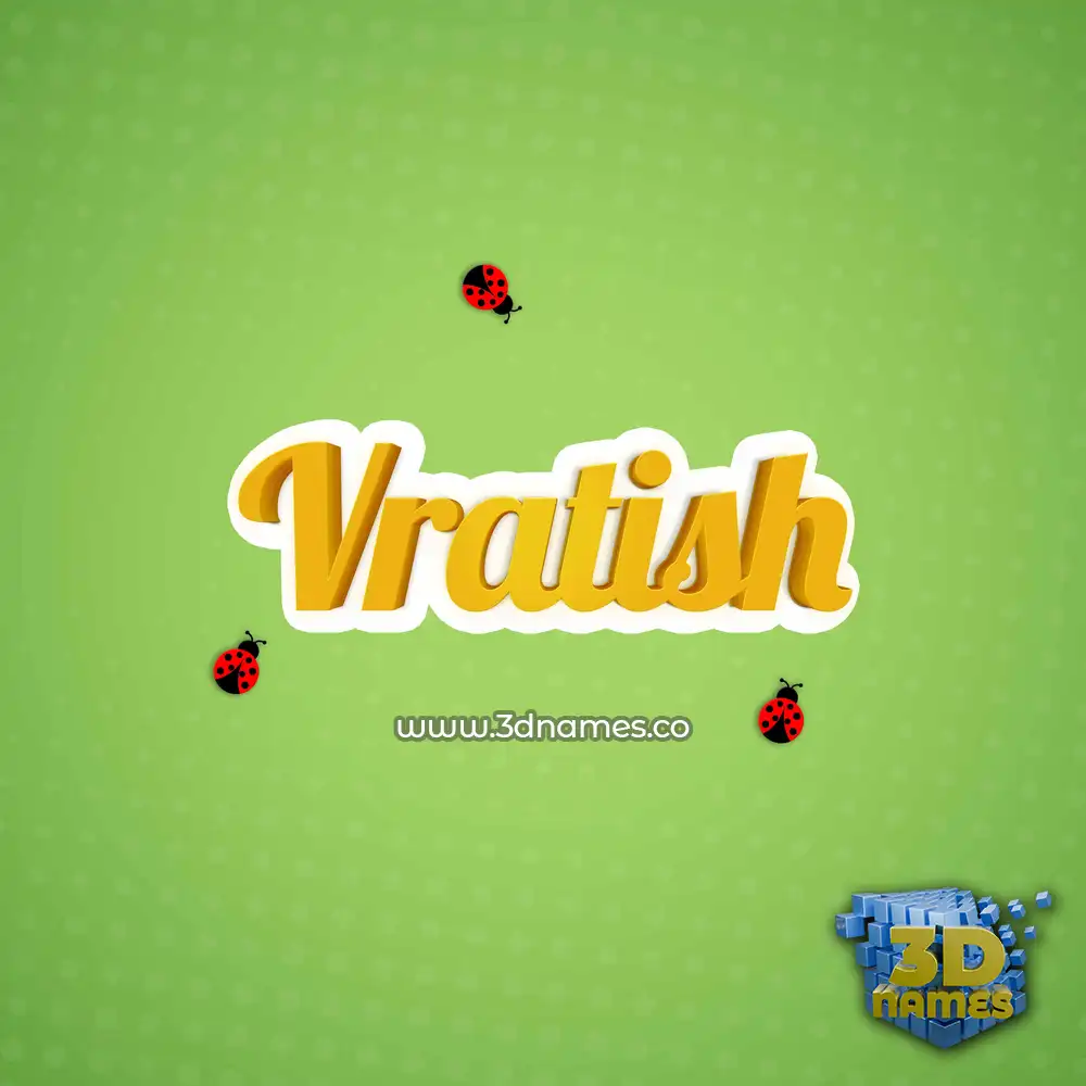 vratish in Ladybugs style - 3D name wallpaper