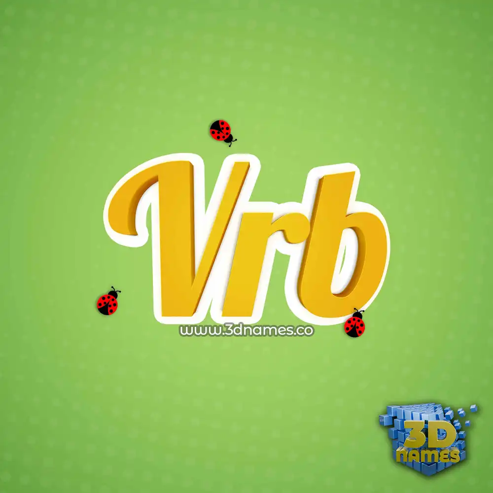 vrb in Ladybugs style - 3D name wallpaper