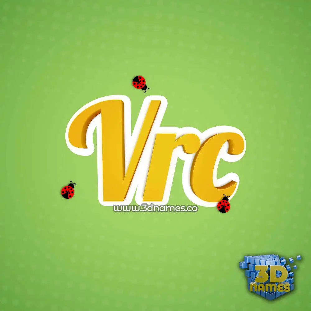 vrc in Ladybugs style - 3D name wallpaper