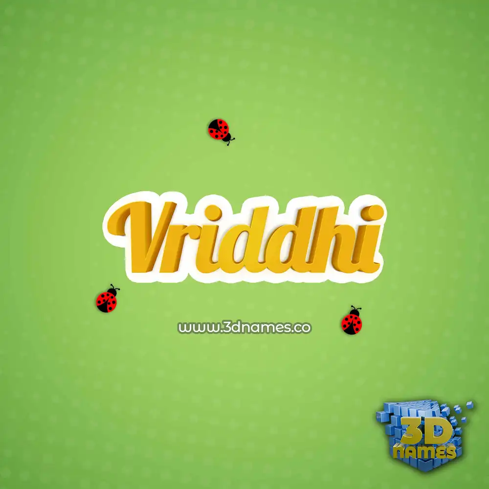 vriddhi in Ladybugs style - 3D name wallpaper