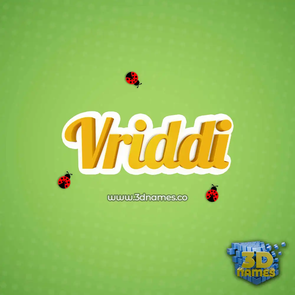 vriddi in Ladybugs style - 3D name wallpaper