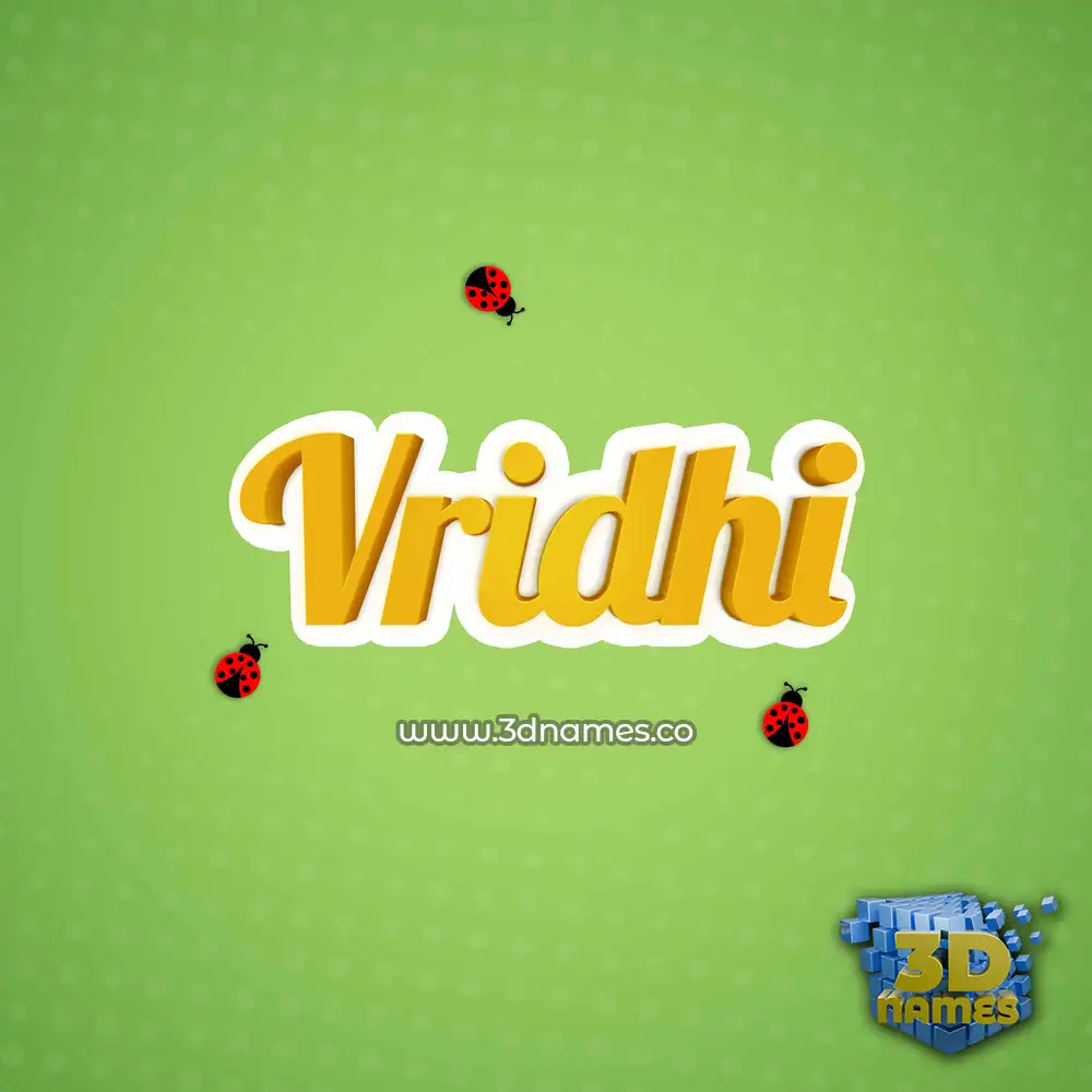 vridhi in Ladybugs style - 3D name wallpaper
