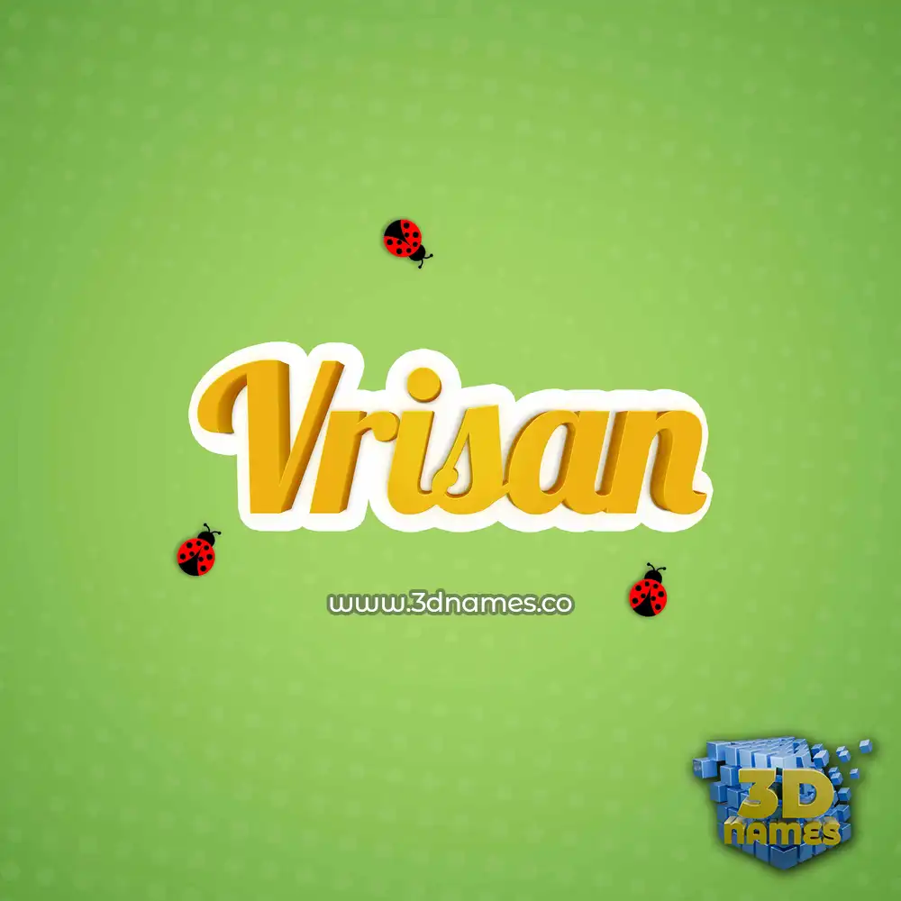 vrisan in Ladybugs style - 3D name wallpaper