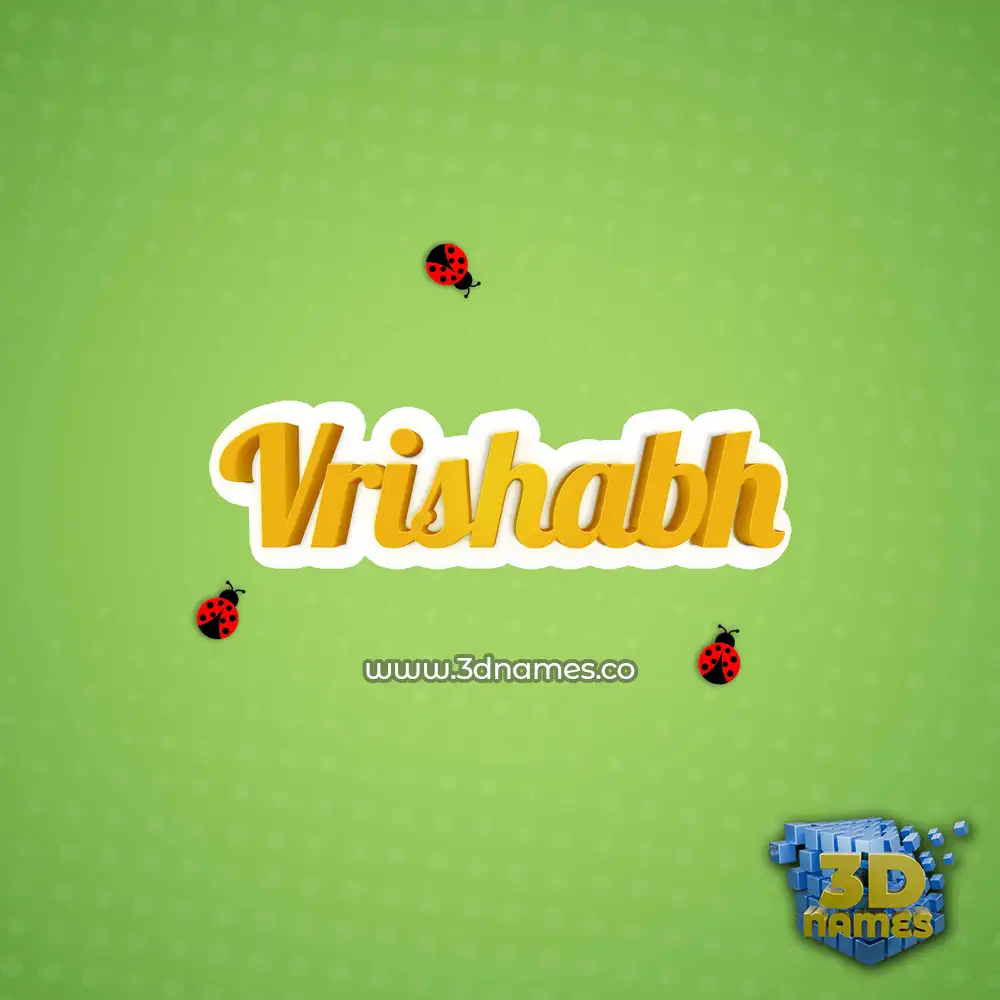 vrishabh in Ladybugs style - 3D name wallpaper