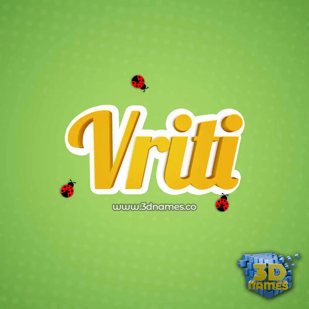 vriti in Ladybugs style - 3D name wallpaper