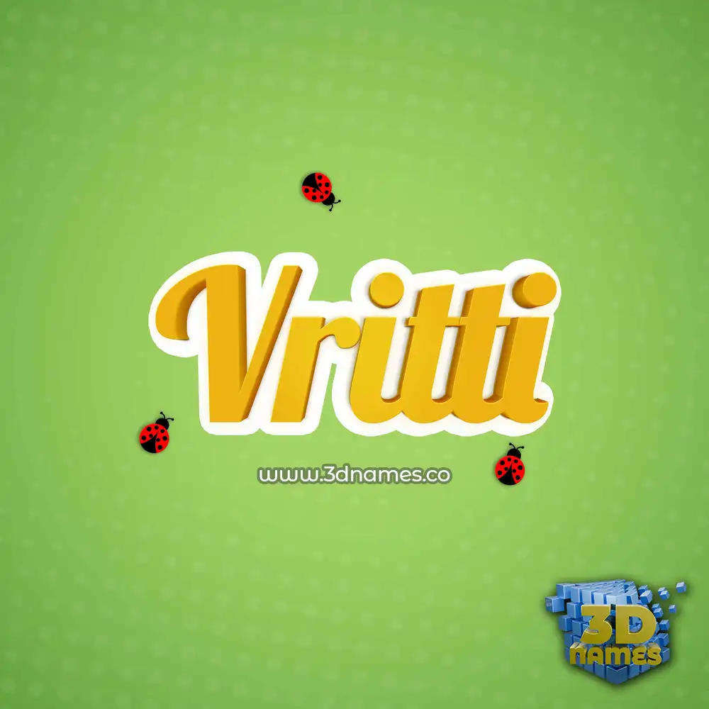 vritti in Ladybugs style - 3D name wallpaper