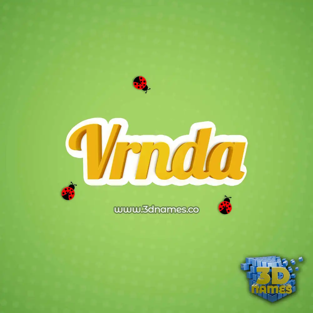 vrnda in Ladybugs style - 3D name wallpaper