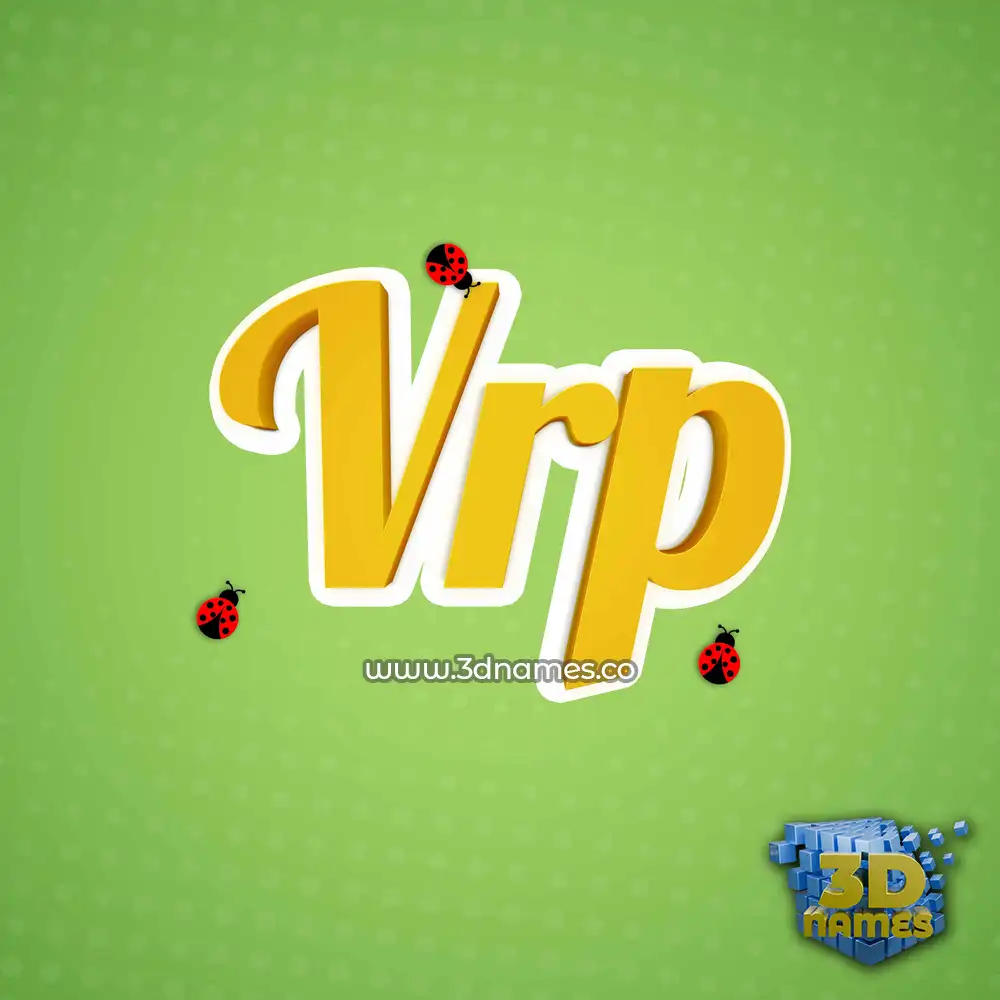 vrp in Ladybugs style - 3D name wallpaper