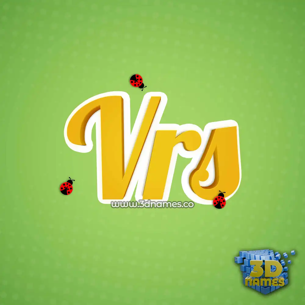vrs in Ladybugs style - 3D name wallpaper