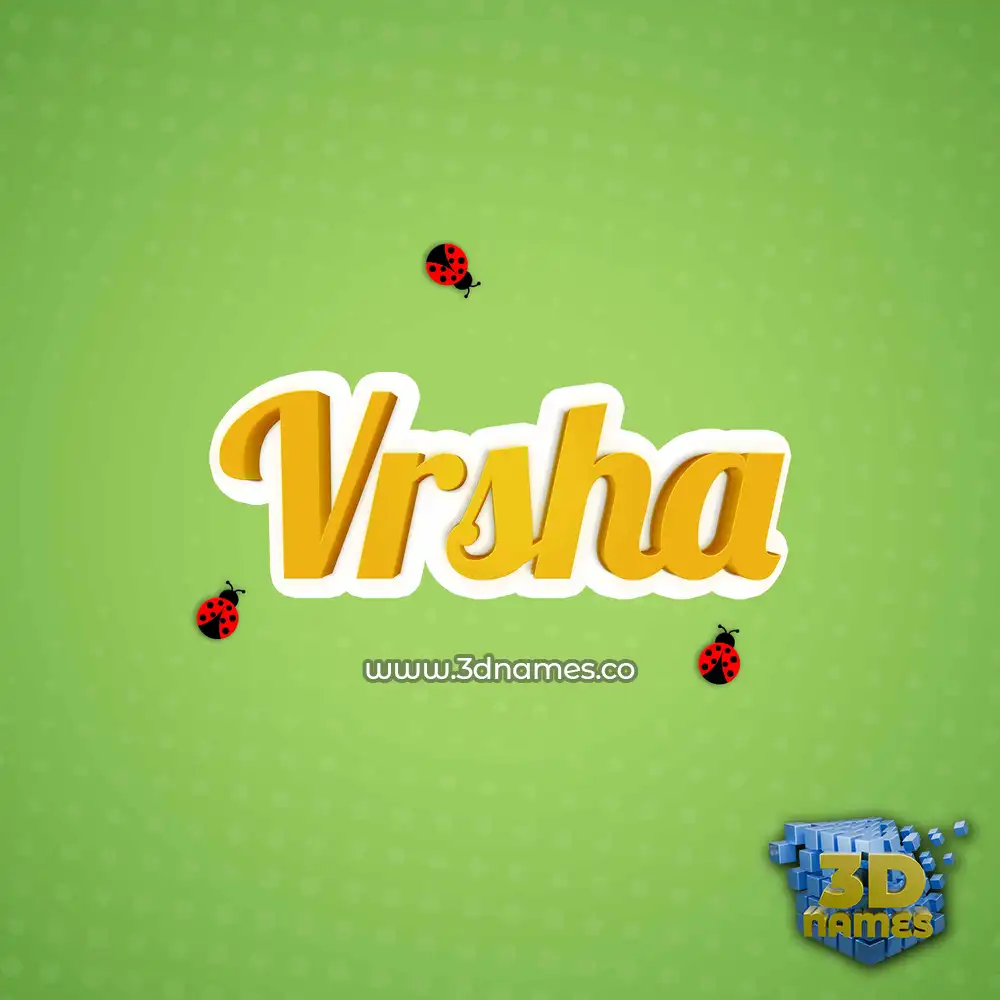vrsha in Ladybugs style - 3D name wallpaper