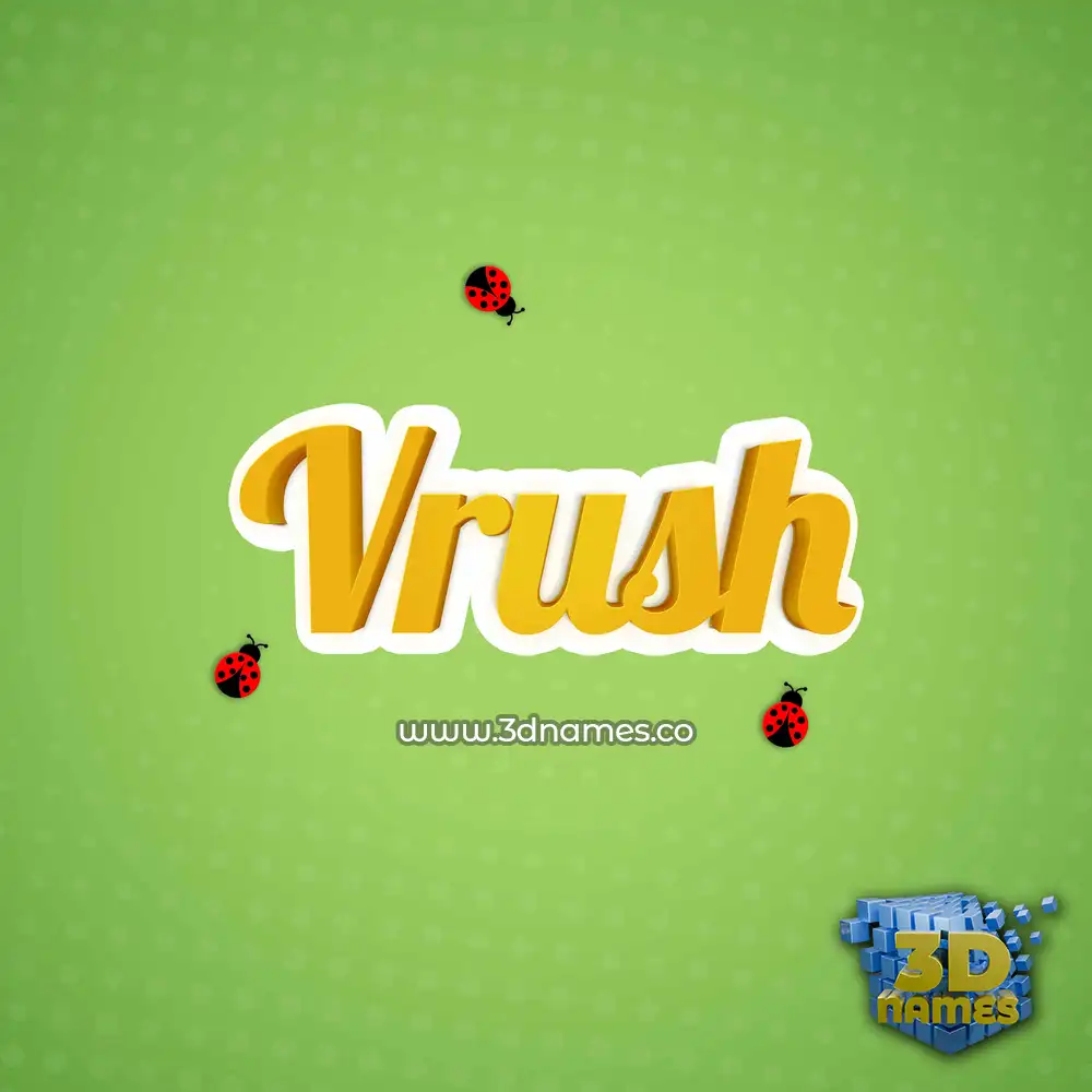 vrush in Ladybugs style - 3D name wallpaper
