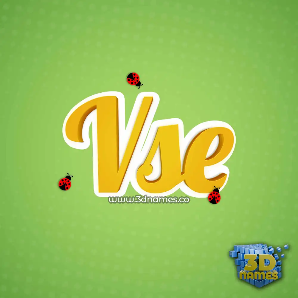vse in Ladybugs style - 3D name wallpaper