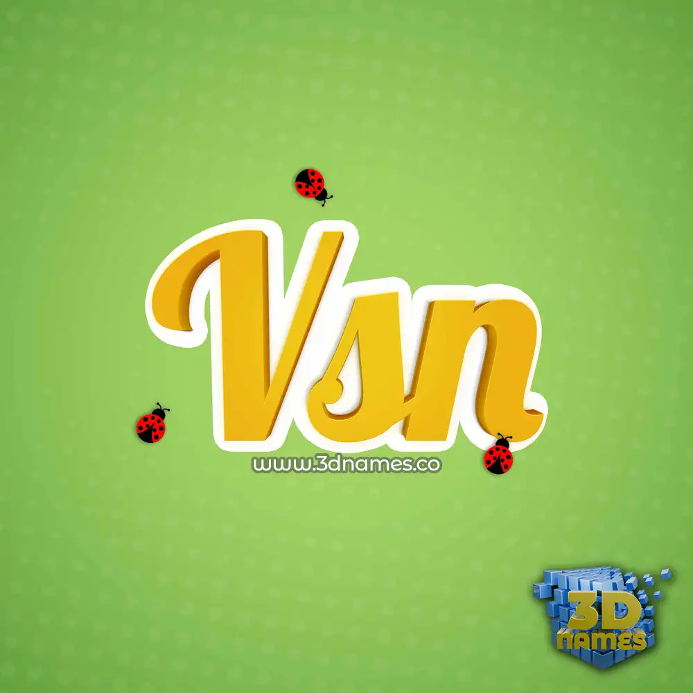 vsn in Ladybugs style - 3D name wallpaper