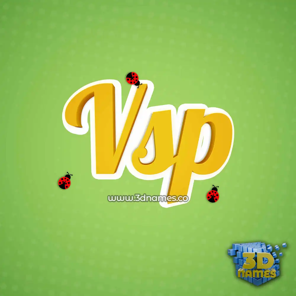 vsp in Ladybugs style - 3D name wallpaper