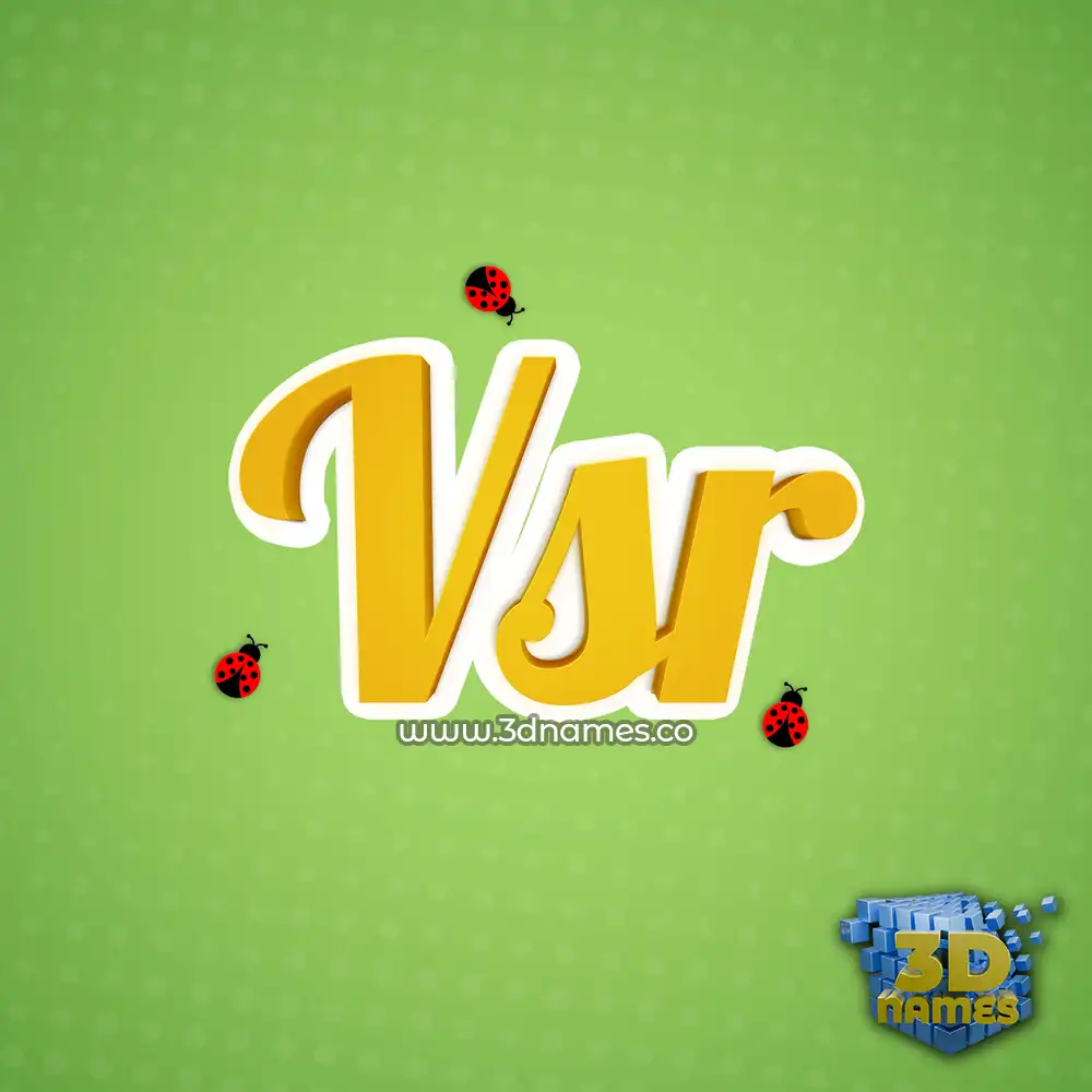 vsr in Ladybugs style - 3D name wallpaper