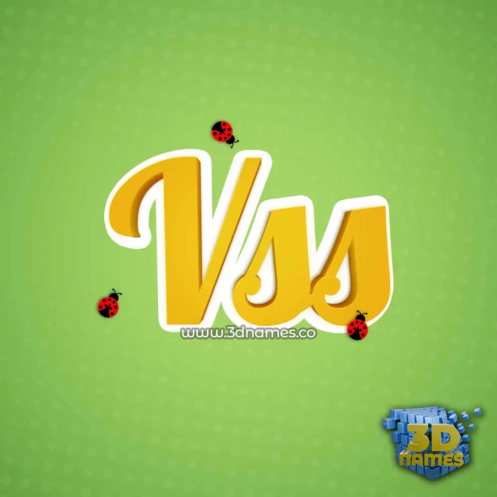 vss in Ladybugs style - 3D name wallpaper