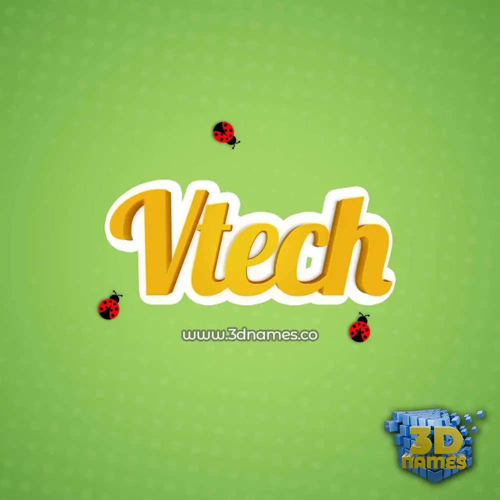 vtech in Ladybugs style - 3D name wallpaper
