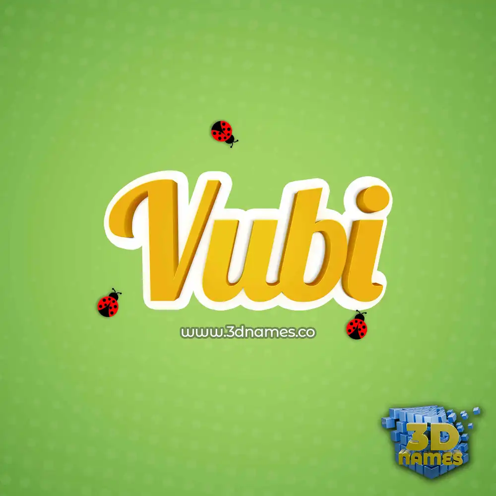 vubi in Ladybugs style - 3D name wallpaper