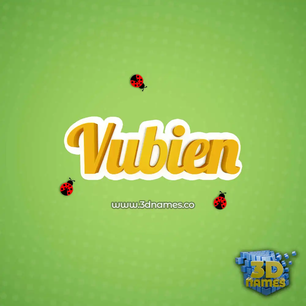 vubien in Ladybugs style - 3D name wallpaper